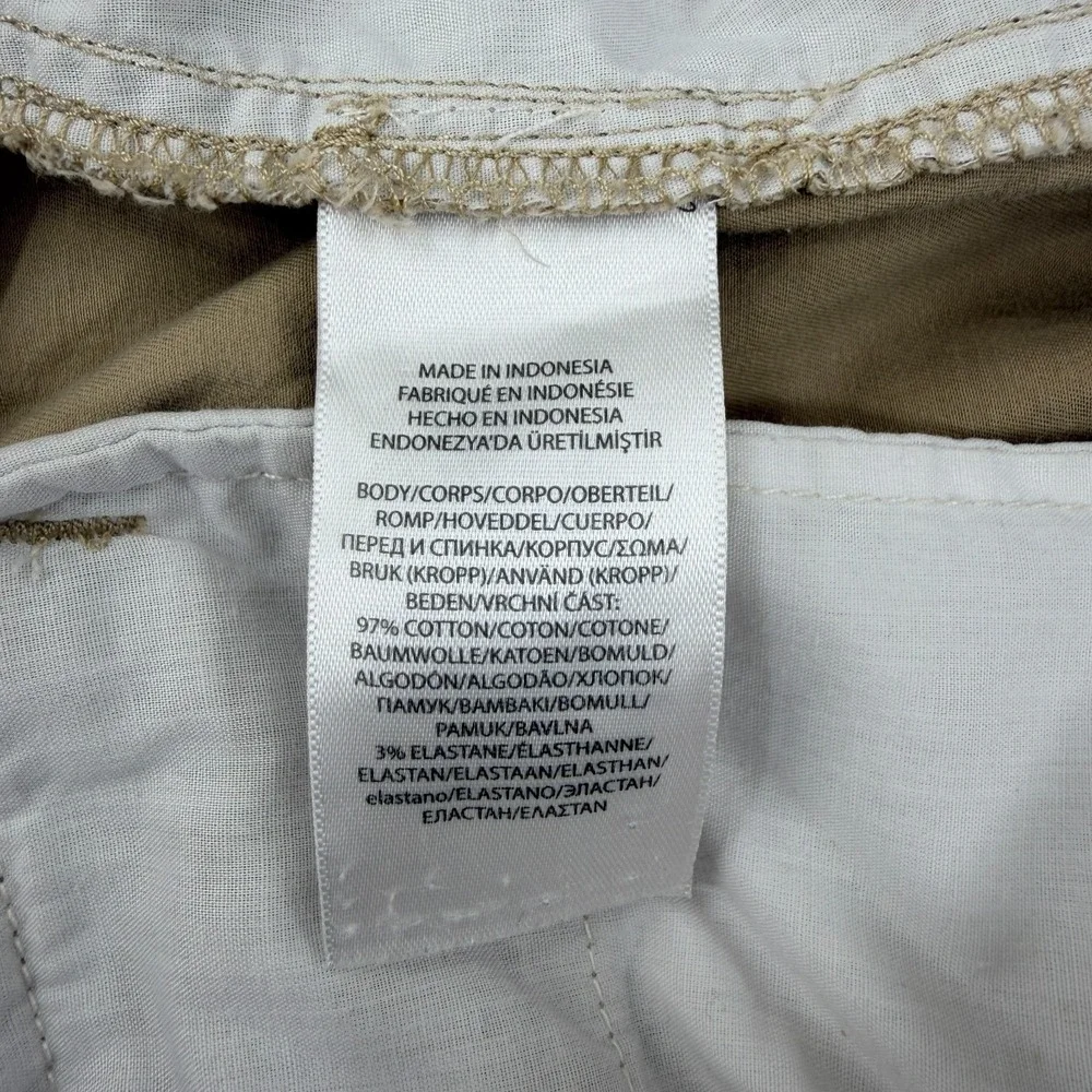 Polo Ralph Lauren Mens Cargo Jogger XL Tan Drawstring Elastic Waist Zip Hem